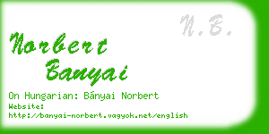 norbert banyai business card