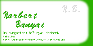 norbert banyai business card